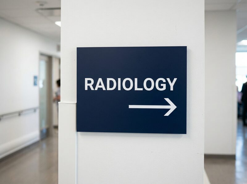 Frameless wall-mounted sign